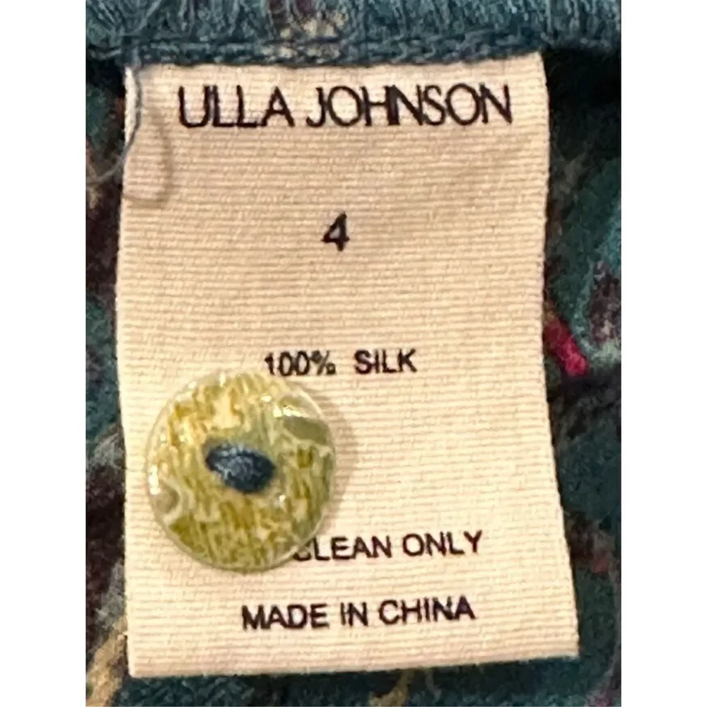 ULLA JOHNSON Ilaria Silk Dress in Bluette NWT Size 4 - Picture 11 of 11